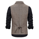 Men Waistcoat Formal Business Slim Fit Sleeveless Jacket