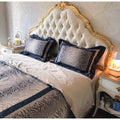 Luxury Bedding Set Tiger Skin Jacquard 140s Satin Cotton Bedspread Quilt Sets King Queen Size Modern Upholstery
