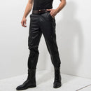 Genuine Leather Pants Men Casual Motorcycle Pants Men Leather Joggers Pantalon