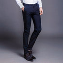 Men Suit Pants Straight Spring Autumn Long Male Classic Business Casual Trousers Slim Fit Full Length