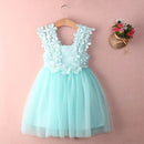 Wholesale Princess Toddler Kid Child Girl Tutu Dress Lace Tulle Party Wedding Birthday Dresses For Girls Summer Sleeveless