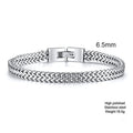 Silver bracelet with a high-polished finish on a white background, Obroi