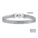 Silver bracelet with a high-polished finish on a white background, Obroi