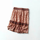 Chic Women Floral Beach Bohemian Skirt Elastic High Waist Rayon Cotton Boho Mini Skirts