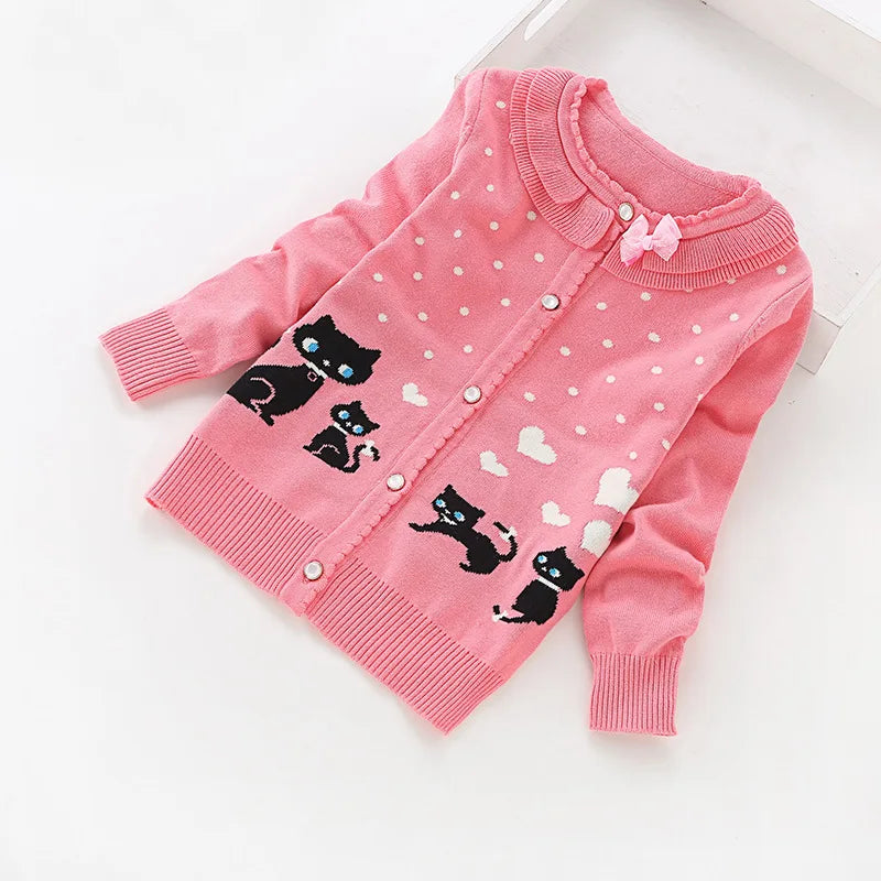 Spring Girls Cardigans Children Sweaters Children Knit Sweater Cardugans