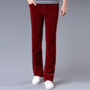 Men Casual Pants Micro Flare Pants Corduroy Pants Slim Classic Designer