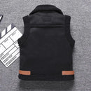 Boys Girls Buckskin Vest Autumn Winter Children Thicker Warm Coat Waistcoat Kids Jackets Fur Vest