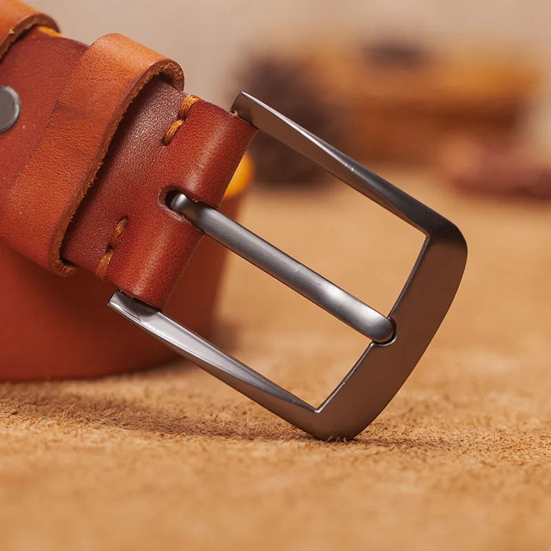 Men leather belt Retro top Genuine Leather Belts for men