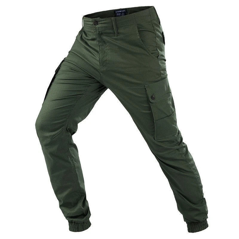 Men Beam Feet Military Tactical Pants Elastic Force Pure Cotton Outdoor Trekking Camping Climbing