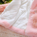 Plush Baby Jacket Thicken Warm Winter Jackets For Girls Sweater Coat Infant Hooded Outwear