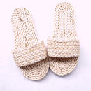 Summer Handwoven Seagrass Slippers Straw Sandals Handmade Slippers Beach