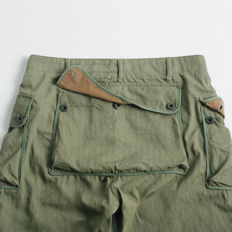 Military trouser Men Vintage Slim & Straight Fitting Casual Pants
