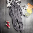 Men One Piece Hoodie Jumpsuit Safari Cargo Overalls Straight Pants Casual Streetwear Trousers