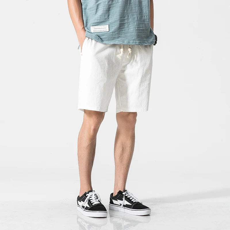 Shorts Men Casual Shorts Summer Breathable Comfortable Drawstring Soft Shorts