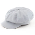 Octagonal Cap Big Head Plain Beret Hat