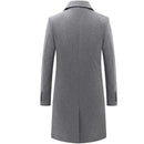 Men Winter Wool Coat Men's Double breasted business jacket Wool Blends Woollen Coat Male Trench Coat Overcoat