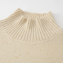 Women cashmere thicken black pullovers Mock neck sweater