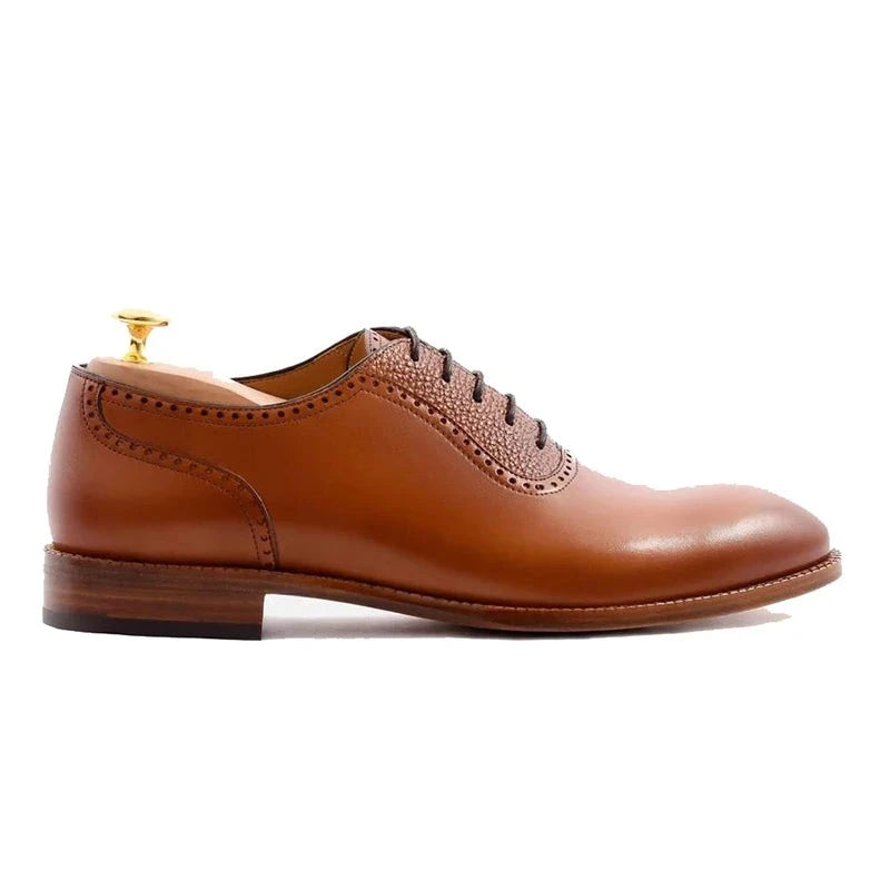 Oxford Dress Men Shoes Business Wedding Office Designer Formal Genuine Leather Handmade Shoes