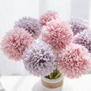5Pcs Silk Ball Chrysanthemum Wedding Artificial Flower Christmas Decor Vase for Home Scrapbooking Flower Arrangement Accessories