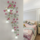 Flower Grass Wall Lights With Roses Iron Art long Wall Lamp Decorative lamp Porch lamp background Home Lighting