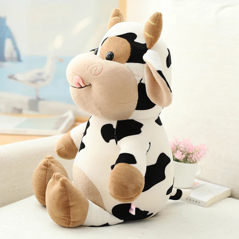 Plush Cute Cattle Plush Stuffed Animals Cattle Soft Doll Toys Birthday Gift