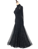 High Collar Ballroom Dresses Women Skirt Lady's Elegant Lace Standard Dress