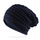 Winter Hat Men Solid Knitting Wool Beanies Winter Warm Comfortable Hat Outdoor Accessories Thick Bone