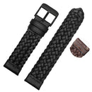 Genuine Leather Braided Watch Strap Quick Release Wrist Band Bracelet Accessories