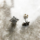 Stud Earrings Marcasite Star Europe Glam Good Jewerly For Women Gift In 925 Sterling Silver