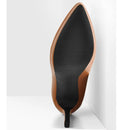 Spring Brown Ankle Boots Thin High Heels Concise Mature Booties