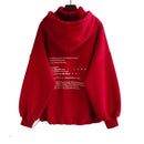 Women Casual Hoodies Sweatshirts Warm Velvet Long Sleeve Loose Solid Letter Tops Spring Pullover