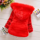 Plush Baby Jacket Thicken Warm Winter Jackets For Girls Sweater Coat Infant Hooded Outwear