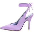 Summer Sandals Woman Cross-tied High Heels Wedding Shoes Woman Pointed Toe Party Ladies Shoes