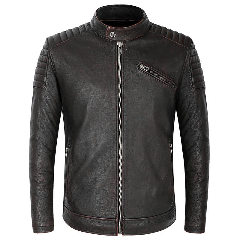 Real natural leather jackets men real leather jackets