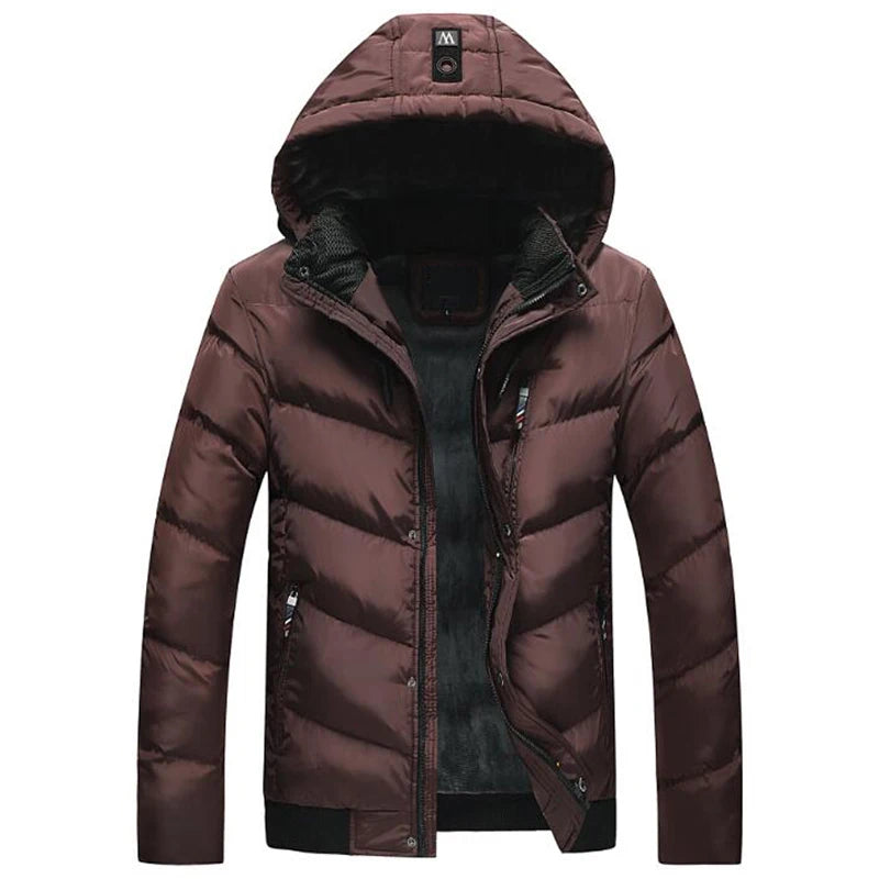 Winter Parka Men Hooded Thick Warm Jacket Coats Waterproof Wool Liner Male Outwear parka Men Clothes