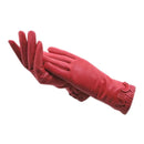 Gloves winter ladies wrist gloves pink warm leather thickened super soft lining driving