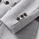 Winter High-end Boutique Thickened Warm Men's Casual Business Woolen Coat Male Slim Long Jacket