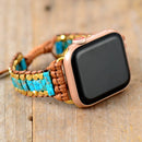 Natural Stones Watch Strap 38mm/44mm Boho Smartwatch Bracelet For Iwatch Series 1-7