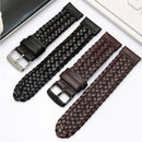 Genuine Leather Braided Watch Strap Quick Release Wrist Band Bracelet Accessories
