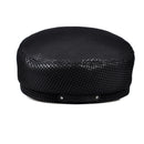 Black textured round ottoman on a white background, Obroi