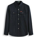 Men's Regular-Fit Long-Sleeve Solid Shirt Men's Fat Military Work Shirts