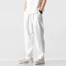 Linen Pants for Men Ankle-Length Summer Loose Light Casual Drawstring Trousers Man Leisure Comfortable Pants