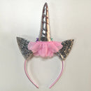 Unicorn Headband Accessories Cosplay Gold Flower Girls Dress Costume Princess