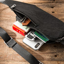 Chest Bag Men Genuine Leather Luxury Handmade Male Storage Crossbody Shoulder Handbag