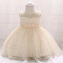 Cute Baby Girl One Year Birthday Dress Infant Gown Kids Beaded Embroidery Christmas Carnival