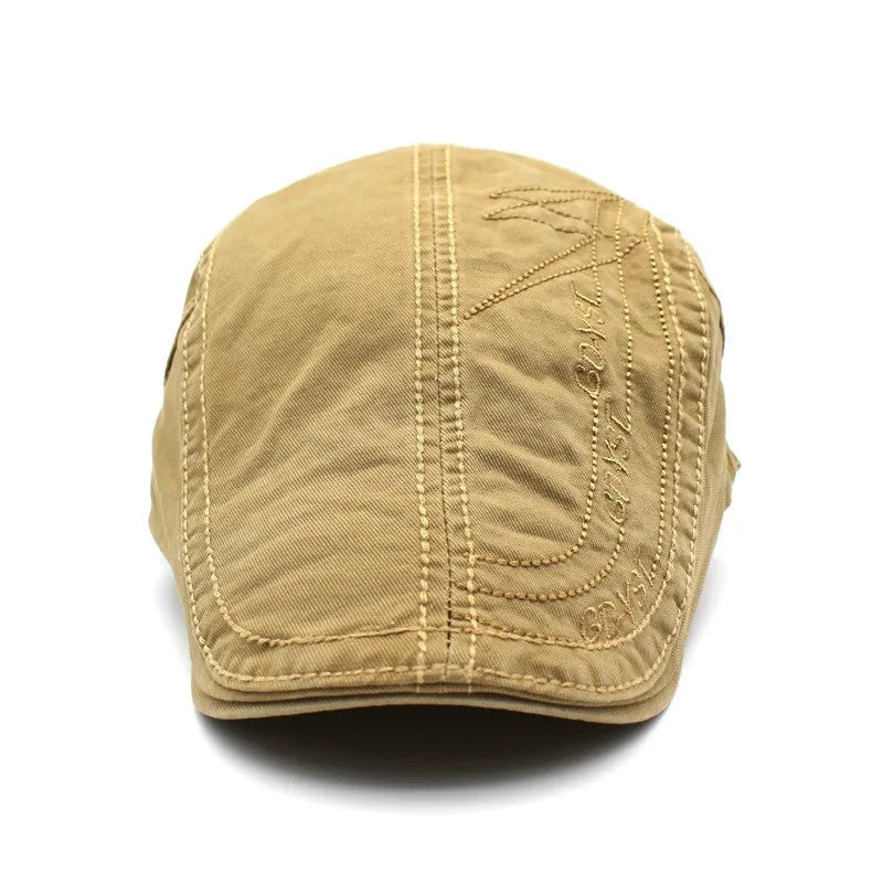 Summer Letter Embroidery Beret Hats For Men Women Flat Cap Newsboy Hat Outdoor Sun Cap