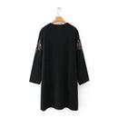 Women Clothing Dress Plus Size Autumn Style Knitted Loose Version Mid-Length Dresses