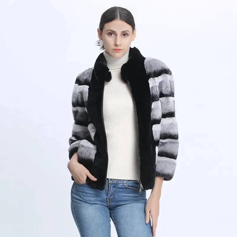 Fur Coat Women Real Fur Jackets Female Natural Fur Coat Women's Winter Jacket Thick Warm Slim Short Outwear