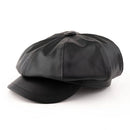 Octagonal Cap Big Head Plain Beret Hat