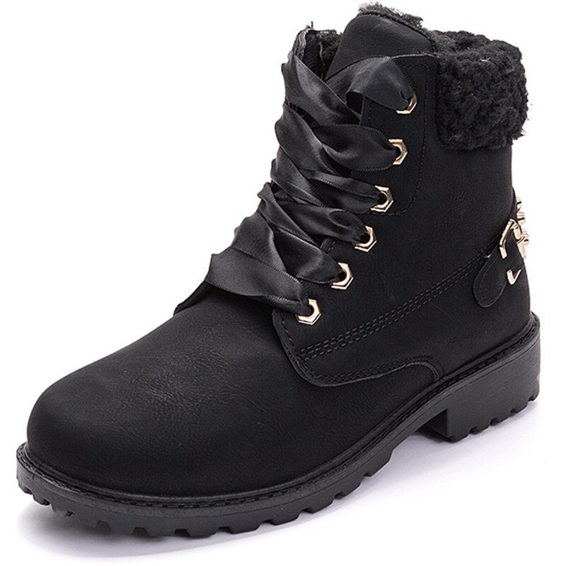 Autumn Early Winter Shoes Women Flat Heel Boots Keep Warm Women Boots Woman Ankle Camouflage Booties